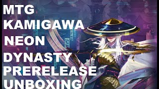 MTG Kamigawa Neon Dynasty Prerelease Kit Unboxing [upl. by Nosmas]