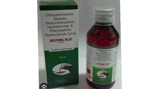 RESTORIL PLUS Syrup Chlorpheniramine Maleate Dextromethorphan Hydrobromide Phenylephri Hydrochloride [upl. by Sully]