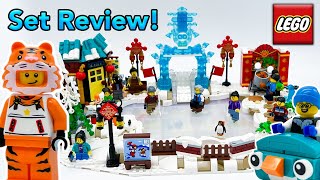 This is One of the Prettiest Lego Sets Ever Made  Lunar New Year Ice Festival Review Set 80109 [upl. by Glory]