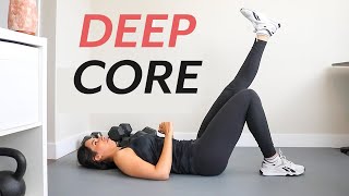 DEEP CORE ACTIVATION Transverse abdominis pelvic floor strengthening [upl. by Agatha421]