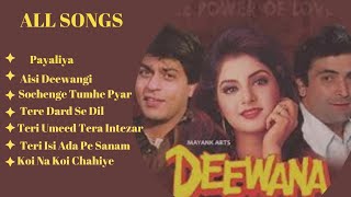 Deewana Movie All SongsShahrukh Khan Divya Bharti And Rishi Kapoor [upl. by Alesiram494]