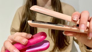 ASMR Brushing  Straightening your hair  Hair Brushing  Hair straightening  Lofi  No talking [upl. by Eseilanna794]