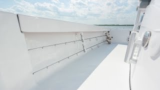 Sportsman Masters 207 Bay Boat  Under Gunwale Rod Racks [upl. by Jessey]