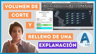 CALCULO DE VOLUMEN DE CORTE Y RELLENO EN CIVIL 3D 2023 CAP 15👷🏻💯 [upl. by Ecneret]