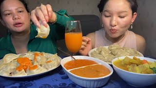 सारै जुसी मिठो तातो तातो pork momo साथमा momo को सुपपिरो अचार🥱 [upl. by Alimaj]