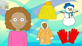 Winter Vocabulary  Vocabulario del Invierno  Bilingual Video in English and Spanish [upl. by Dan]