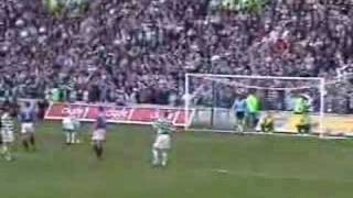 Henrik Larsson scoring against Rangers 2001 [upl. by Narmis527]