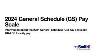 2024 GS Pay Scale [upl. by Silenay887]