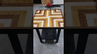 Herringbone Coffee Table epoxy coated [upl. by Noyes]