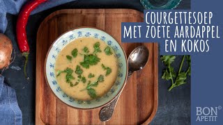 courgettesoep met zoete aardappel en kokos [upl. by Amitaf]