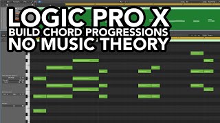 Chord Progressions with NO MUSIC THEORY LOGIC PRO X [upl. by Eikcir]