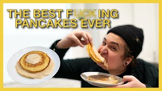 THE BEST PANCAKES AND PEANUT BUTTER  COOKING WITH EMS1E2 [upl. by Erdnaid243]