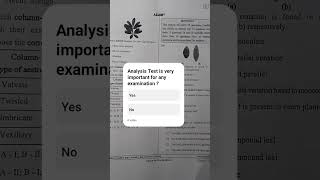 Analysis Test is very important for any examination [upl. by Rheta]