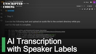 Whisper Diarization  Transcribing Audio with Speaker Labels  Unscripted Coding [upl. by Aniraz]