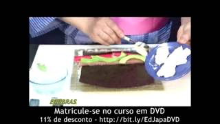 Curso de Comida Japonesa e Sushi 2ª parte  Como preparar um Maki Sushi de Salmão EDUBRAS em DVD [upl. by Ayot98]