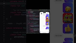 iOS App  EndToEnd Encrypted Chat App  swift swiftui jlcoder earn learnonyoutube [upl. by Fachini]