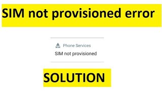 SIM not Provisioned  In Hindi [upl. by Kriss]