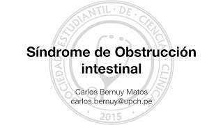 Sindrome de obstrucción intestinal Casos Clínicos [upl. by Yenor]