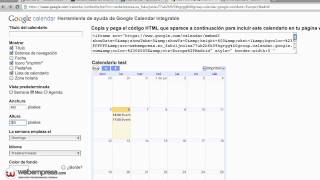 Insertar calendario de Google Calendar en Joomla [upl. by Tonnie]