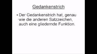 Gedankenstrich Deutsch Grammatik [upl. by Damour46]