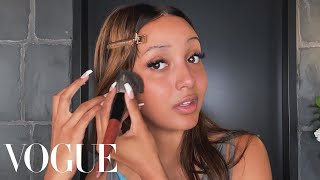 PinkPantheress’s BeyoncéInspired Thin Brows Beauty Routine  Beauty Secrets  Vogue [upl. by Fotina498]