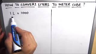 How to convert Liters to Cubic Meters  Converting Liters to Meters cube  Unit Conversion [upl. by Lemyt889]