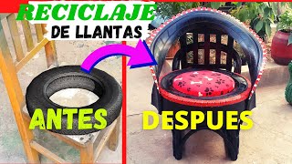 Como hacer sillas de llantas usadas reciclar neumáticos de carros para crear arte [upl. by Alley]