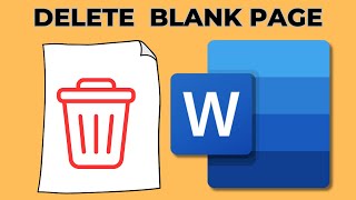 How to Delete a Blank Page in Microsoft Word Quick amp Easy Tutorial [upl. by Femmine827]