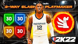 BEST “2WAY SLASHING PLAYMAKER” BUILD in SEASON 3  NBA 2K22 META BUILD [upl. by Yclek]