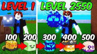 Noob To MAX LEVEL But Every 100 Level My Fruit Changes in Blox Fruits FULL MOVIE [upl. by Pfaff]