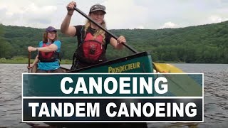 How to Paddle a Tandem Canoe  Tandem Canoeing Essentials [upl. by Ateloj327]