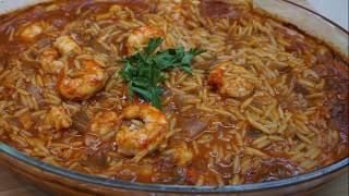 Γιουβέτσι με γαρίδες  Giouvetsi with prawns  Greek Cooking by Katerina [upl. by Golden]