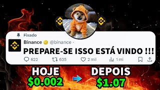 DOG GO TO THE MOON A BOMBA DE 500 BILHÕES ESTÁ ACONTECENDO AGORA E A BINANCE DE OLHO [upl. by Aisak]