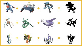 Pokemon Fusion Compilation 180  chandelure  tapu koko  inteleon  mega latios  rayquaza [upl. by Anairt]