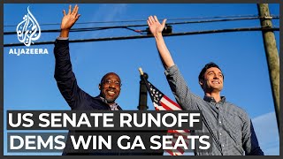 Democrats take control of US Senate after Ossoff Warnock win [upl. by Oilasor452]