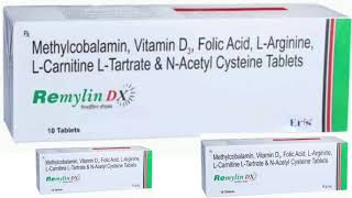 Remylin DX Tablet Methylcobalamin Vitamin D Folic Acid LArginine LCarnitine LTartrate Tablets [upl. by Pesvoh]