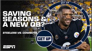 Dak Prescott THE SAVIOR  Russell Wilson BACK as the Steelers’ QB1  Get Up [upl. by Adnihc]