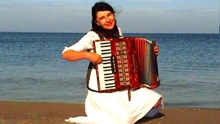 WIESŁAWA DUDKOWIAK with Accordion on Beach 1  The most beautiful relaxing melody [upl. by Lletnahs]