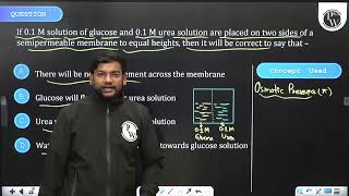 If \01 M\ solution of glucose and \01 M\ urea solution are placed on two sides of a semipe [upl. by Asiul971]