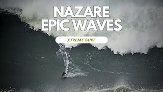 Nazare Big Waves Surfing [upl. by Priscella498]