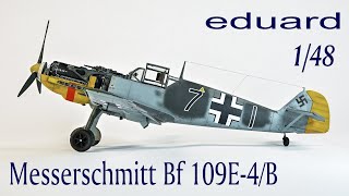 Messerschmitt Bf109 E4B Full Build  Eduard 148 [upl. by Asillem]