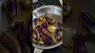 Brinjal fry viralvideo shots shorts shortsfeed food fry brinjalrecipe brinjalcurry [upl. by Eiznikam]