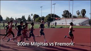 2024 Milpitas vs Fremont 800m [upl. by Anwahsar435]