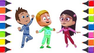 Pj Maskeliler Pj Mask Boyama Renkleri Öğreniyorum Çocuk Şarkıları [upl. by Llehsem]