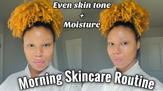 MY MORNING SKINCARE ROUTINE FOR DRY SKIN  Hyperpigmentation and Moisture focused [upl. by Nylekoorb]