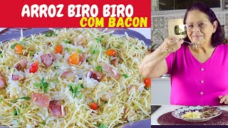 ARROZ BIRO BIRO COM BACON🍚🥓 SIMPLESMENTE IRRESTÍVEL 😋✨ [upl. by Nananne]