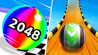 Ball run 2048  Sky Rolling Ball 3D  All Level Gameplay AndroidiOS  NEW APK MEGA UPDATE [upl. by Welcome]