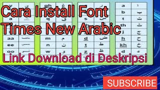 Cara Install Font Times New Arabic di Laptop [upl. by Jodee]