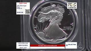 1991 Silver Eagle  Proof  PCGS 70 [upl. by Cirdec666]