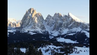 Skiing Seiser Alm  Ortisei Dolomites  Italy 012019 [upl. by Concoff]